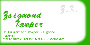 zsigmond kamper business card